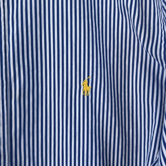 Ralph Lauren Blue and White Striped Men's Shirt Size XXL - Picture 4 of 6